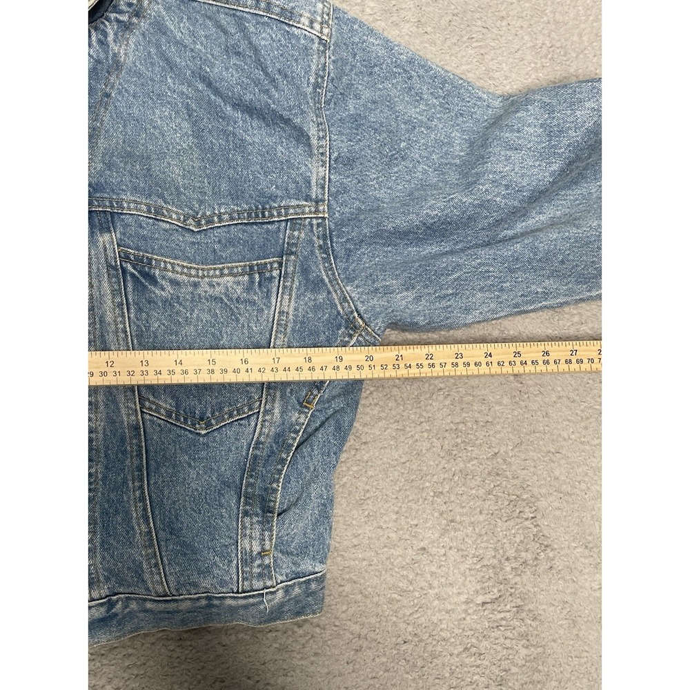 RARE Vintage 90s Stickshift‎ Bart Simpson The Simpsons Blue Denim Jacket Mens S - Picture 10 of 16